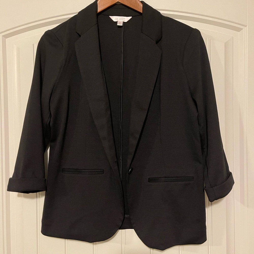 Lauren Conrad fitted blazer, size medium, black